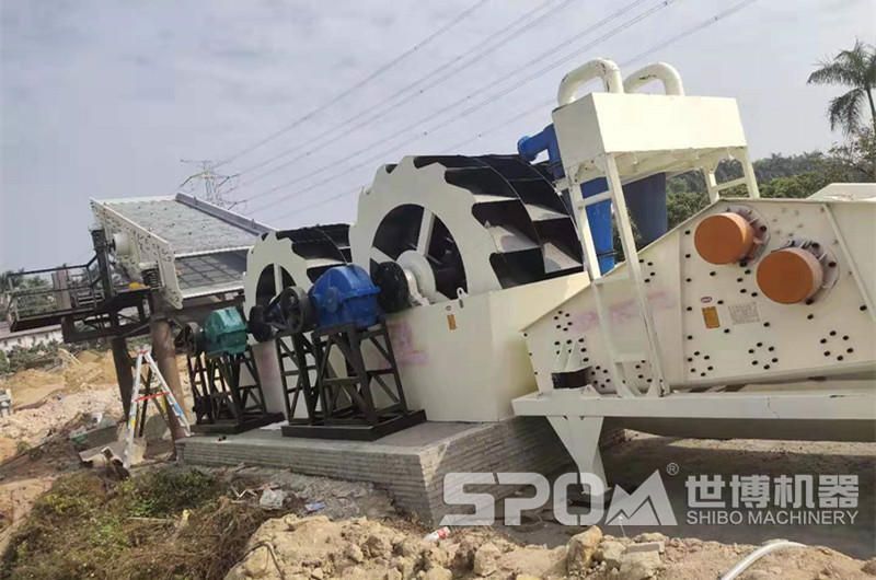 洗砂機搭配振動篩、細砂回收機